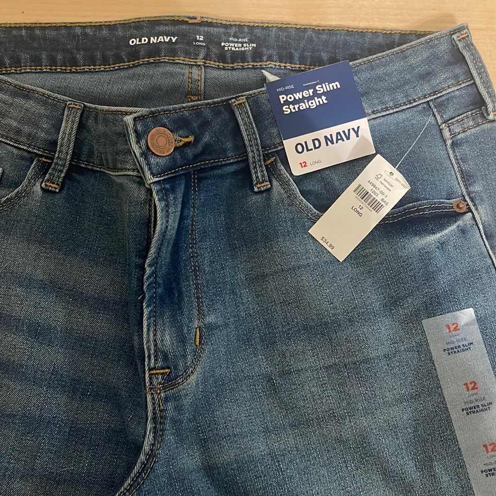 Old Navy Power Straight Slim Long size 12L NWT
